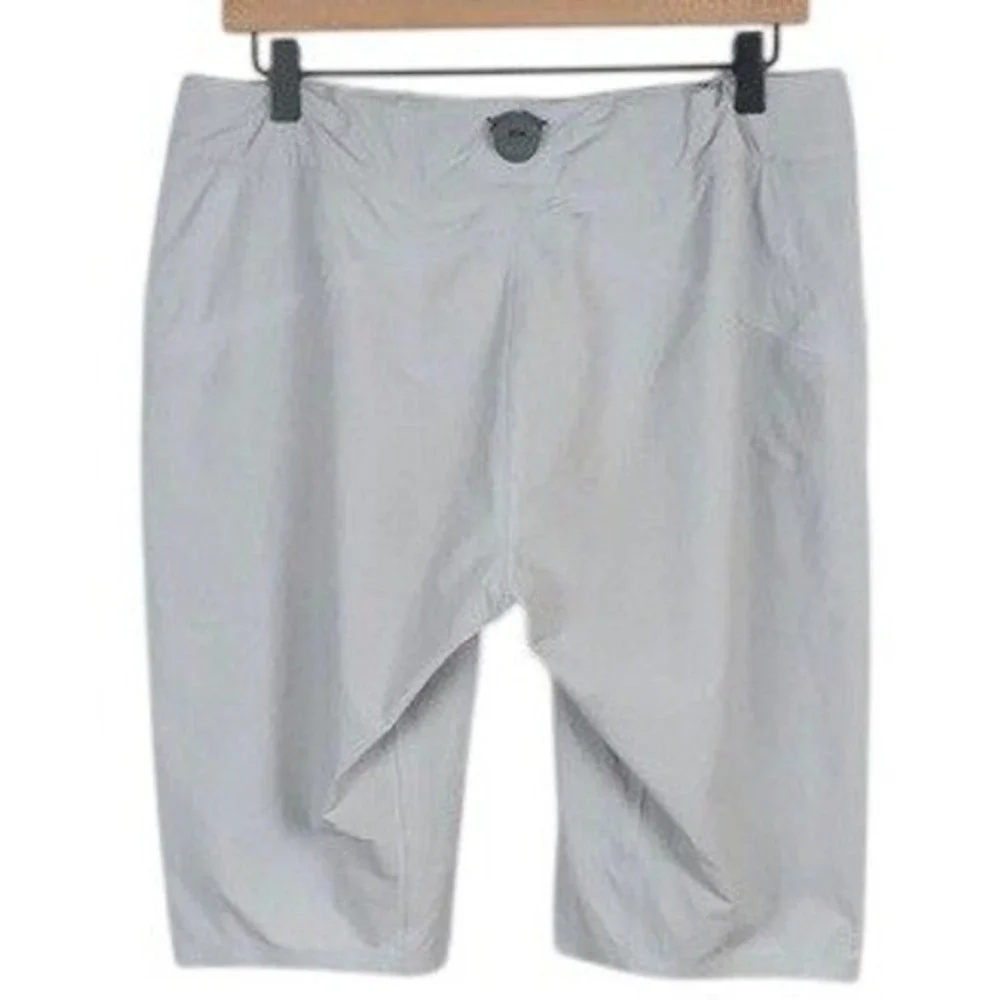 PEARL IZUMI Summit Shell‎ Cycling Shorts Women's Sz 10 Grey Neon Yellow 19212001